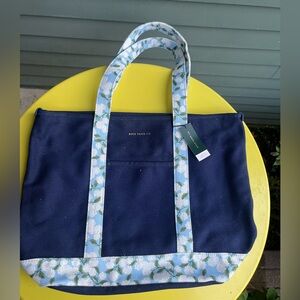 Rifle Paper Co. Navy and Floral Tote